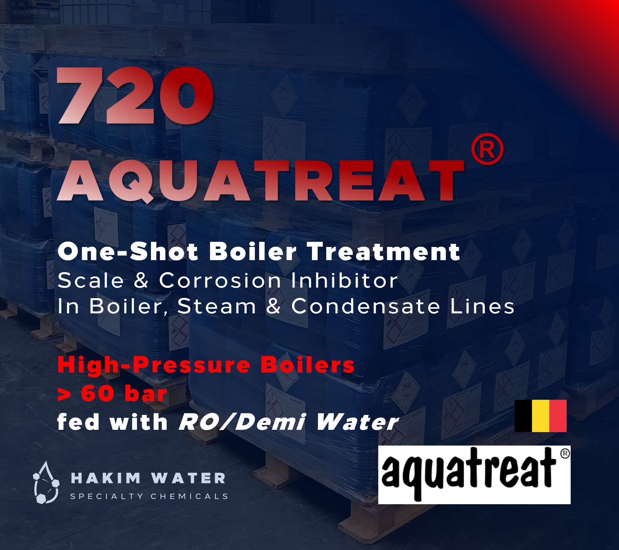 Aquatreat® 720 | High Pressure Boilers | Fed with RO/Demi water | All-In-One/One-Shot product | Food Grade (FDA)